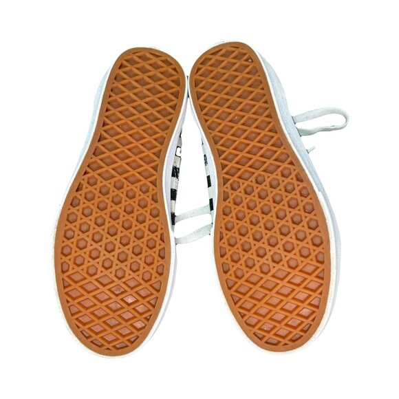 Vans Old Skool Black & White Checkerboard Canvas & Suede Sneakers 3.5 - Picture 6 of 7